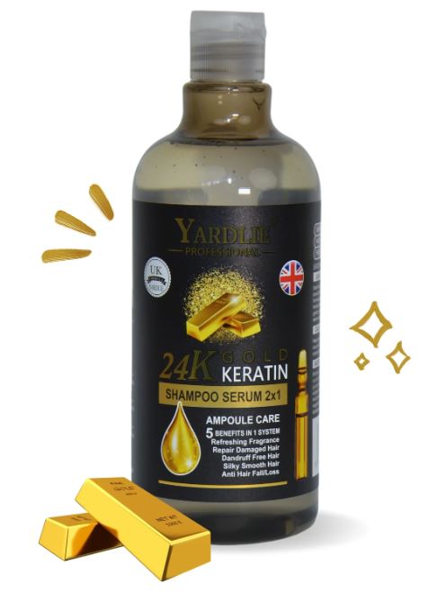 Yardlie Professional 24K Gold Shampoo Serum 2X1 500ml.