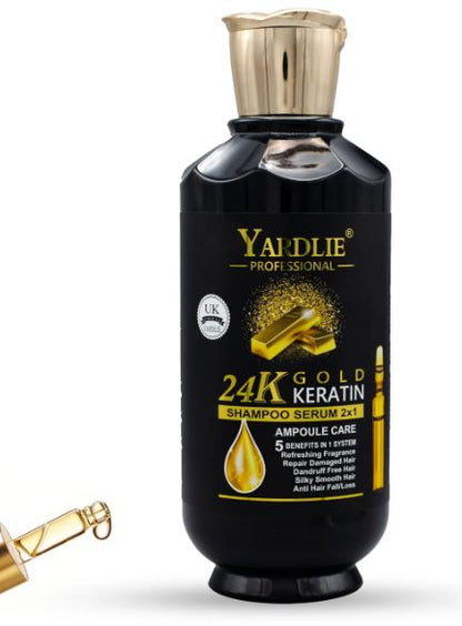 Yardlie Professional 24K Gold Shampoo Serum 2X1 500ml.